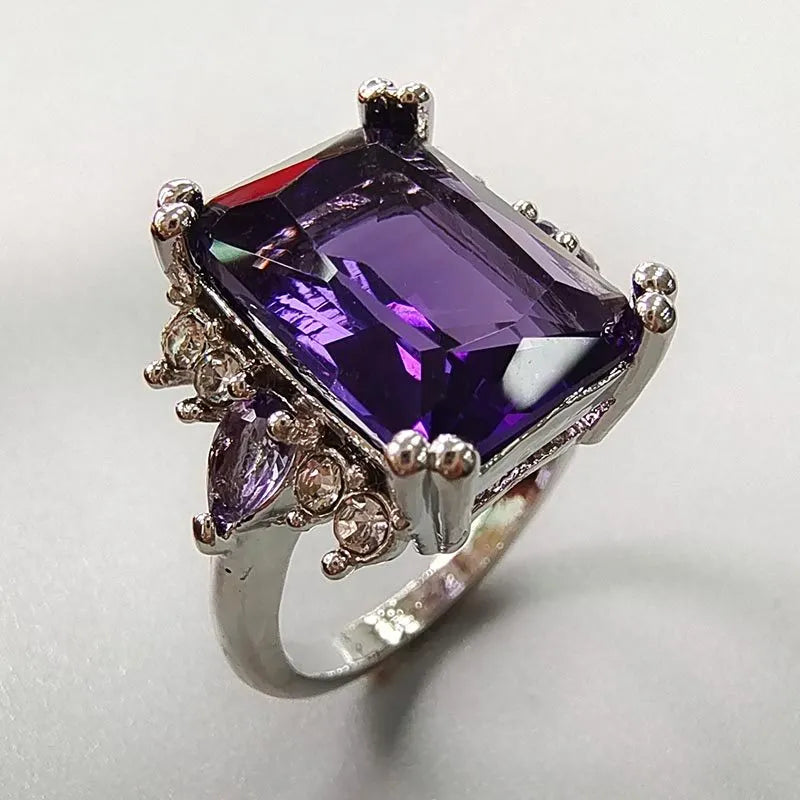 Vintage Violet Silver Ring