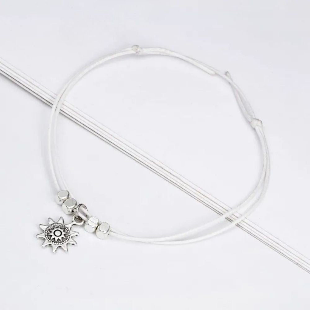 Vintage Sun Charm Anklet