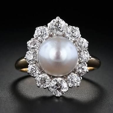 Vintage Mandala Pearl Ring-Lydieannejewelry
