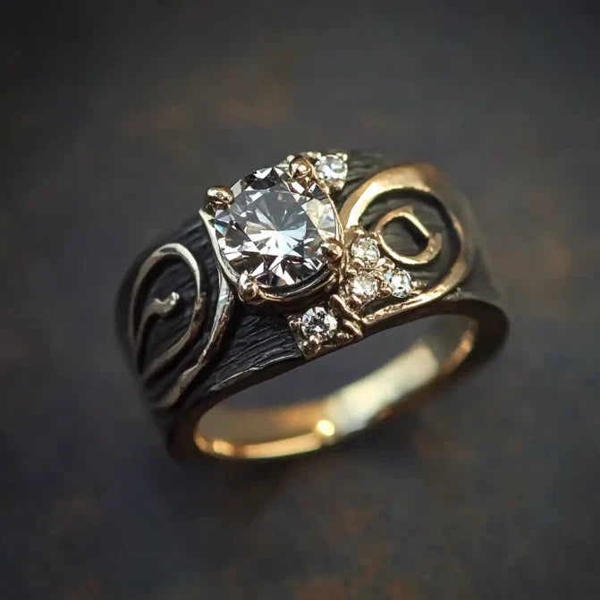 Vintage Dark Zirconia Ring