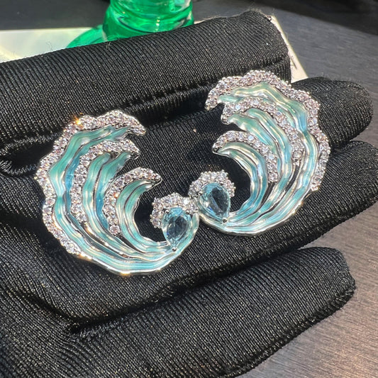 Wave-Inspired Delicate Earrings