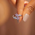 Purple Flower Fashion Ring