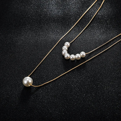 Elegant Double Pearl Necklace