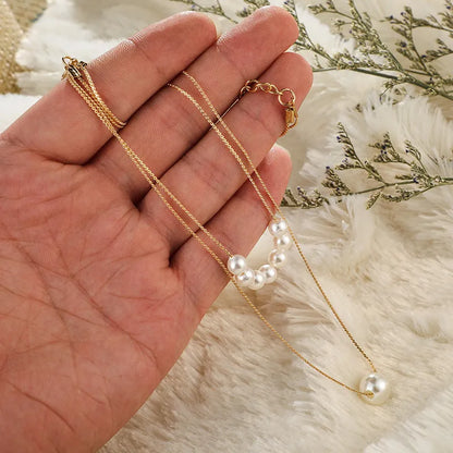 Elegant Double Pearl Necklace