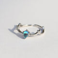 Concise Ocean Blue Fawn Ring