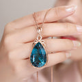 Vintage Ocean Water Drop Statement Ring
