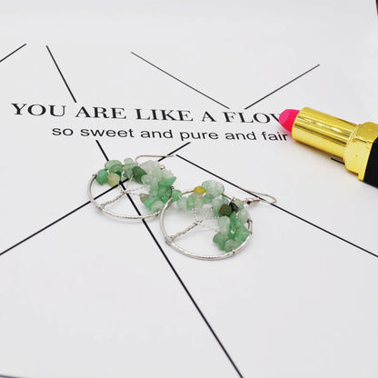 Natural Crystal Wishing Tree Earrings