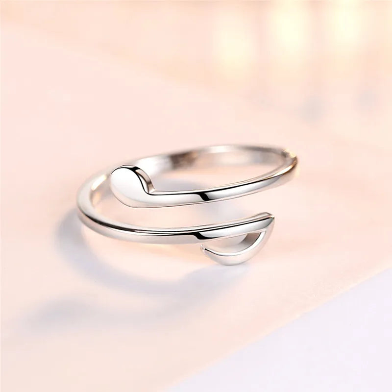 Elegant Adjustable Music Note Ring