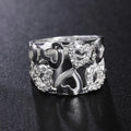 Vintage Heart-shaped Cutout Ring