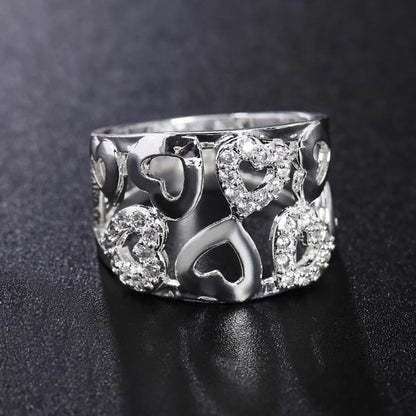 Vintage Heart-shaped Cutout Ring