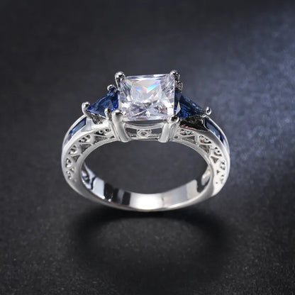 Premium Sparkling Zircon Ring