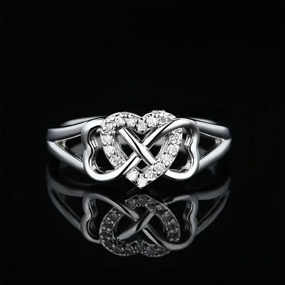 Vintage Micro-Inlaid Heart Ring