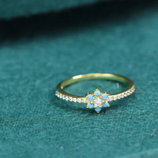 Vintage Little Daisy Silver Ring