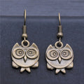 Vintage Double-Sided Owl Earrings