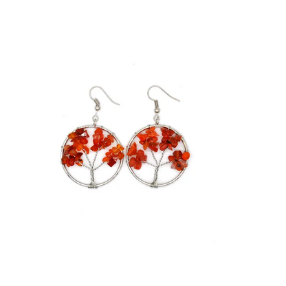 Natural Crystal Wishing Tree Earrings
