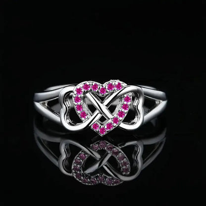 Vintage Micro-Inlaid Heart Ring