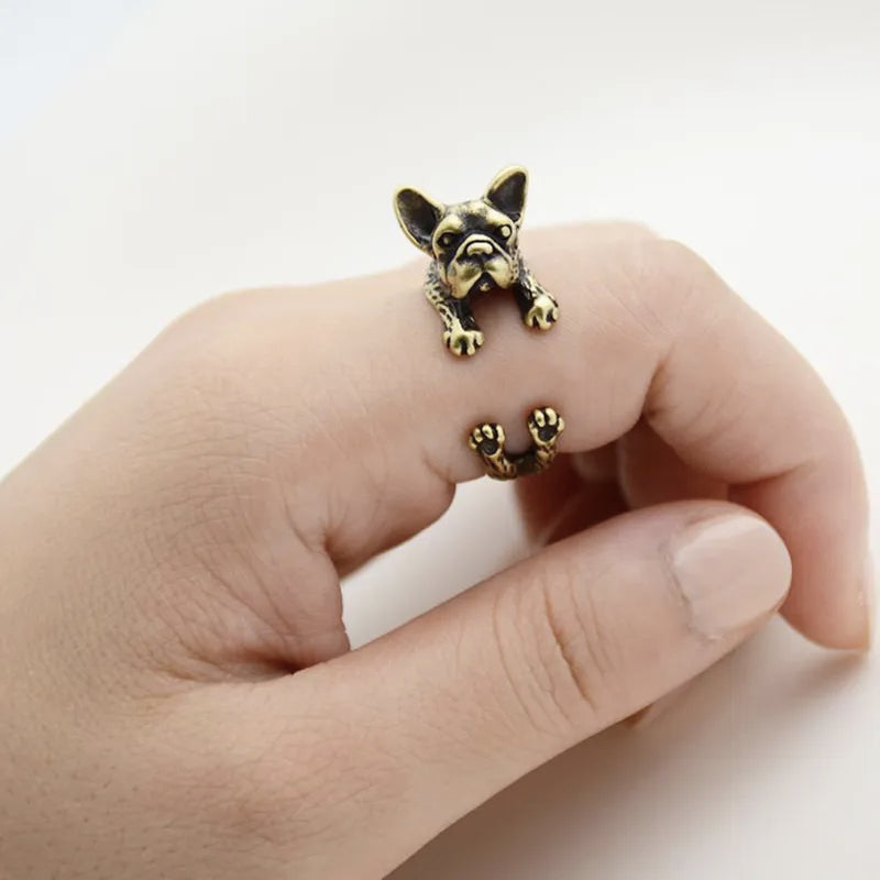 Vintage Dog Wrap Ring