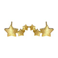 Vintage Brushed Pentagram Stud Earrings