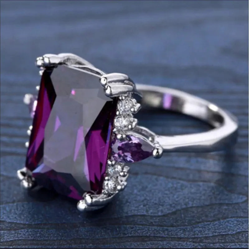 Vintage Violet Silver Ring