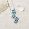 Ocean Opal Round Necklace Pendant