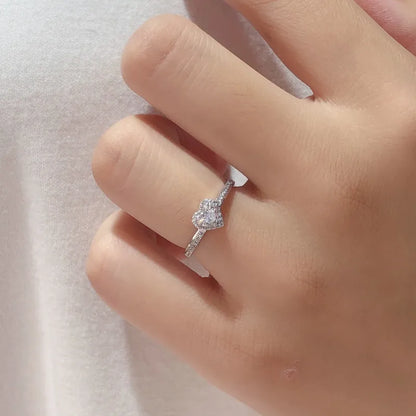 Vintage Sterling Silver Heart Ring