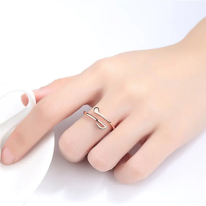 Elegant Adjustable Music Note Ring