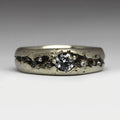Vintage White & Black Gold Ring