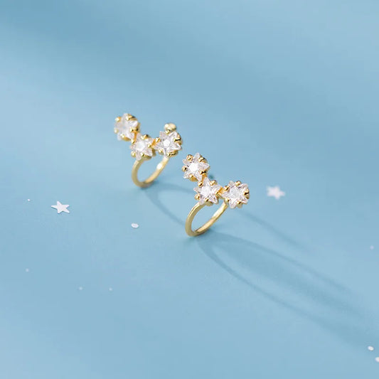 Luxury Celestial Diamond Star Earrings