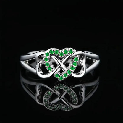Vintage Micro-Inlaid Heart Ring