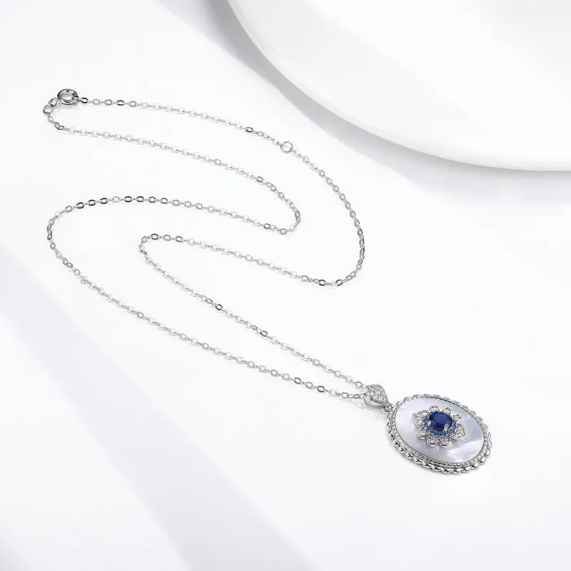 Luxury Sapphire & Diamond Pendant Necklace