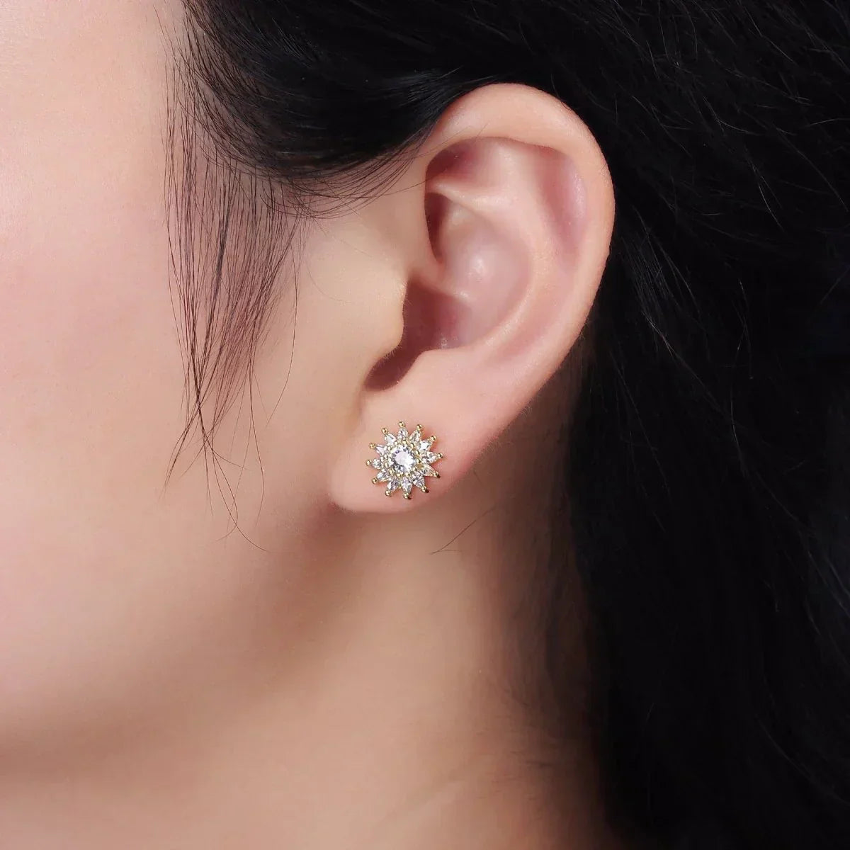 Ginana Celestial Sun Earrings-Lydieannejewelry