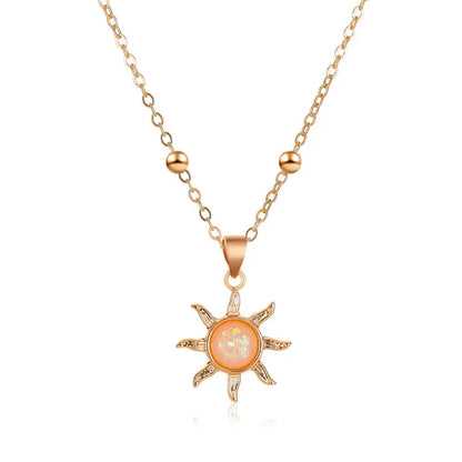 Vintage Sun Clavicle Necklace