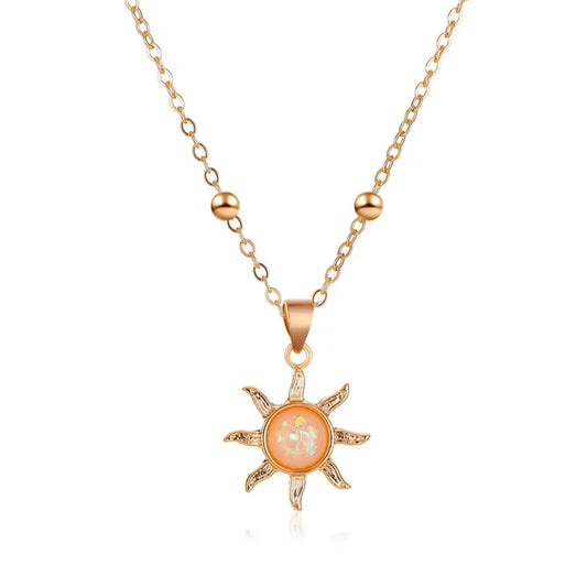 Vintage Sun Clavicle Necklace