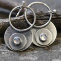 Double silver plated earrings
