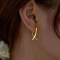 Gold Cross Earrings