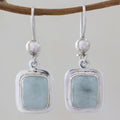 Vintage Blue Sky Stone Silver Earrings