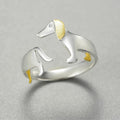 Adjustable Dog Ring in Silver 925