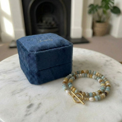 Vintage Golden Necklace with Stones