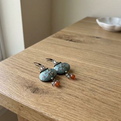 Vintage Green Blossom Earrings