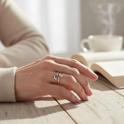 Elegant Adjustable Music Note Ring