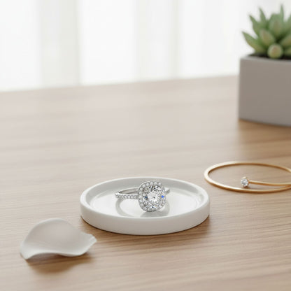 Sparkling Silver Square Ring