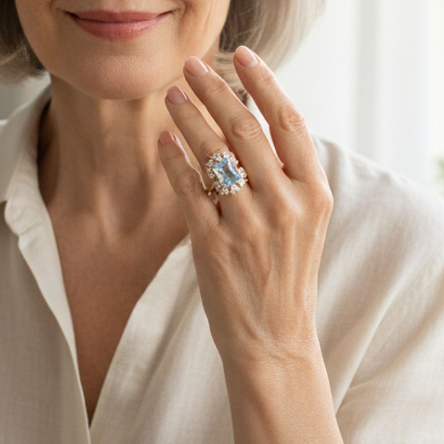 Dazzling Zircon Ring