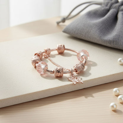 Rose Gold Love Geometric  Bracelet