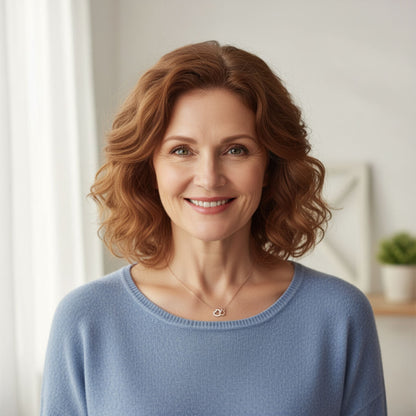 Love Necklace Temperament Double Peach Heart