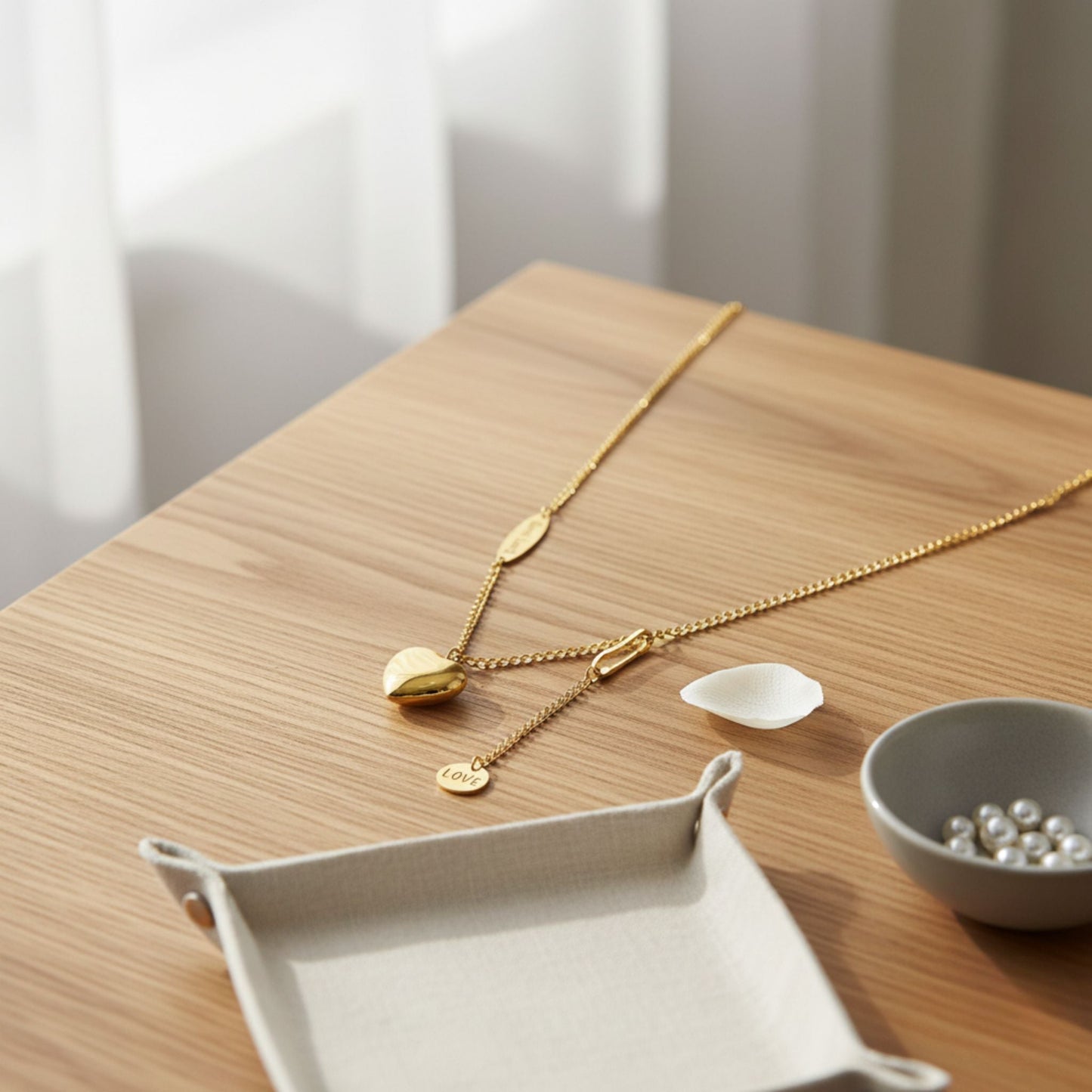 Multilayer Heart Pendant Necklace