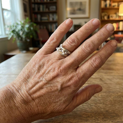 Vintage Silver & Pearl Ring
