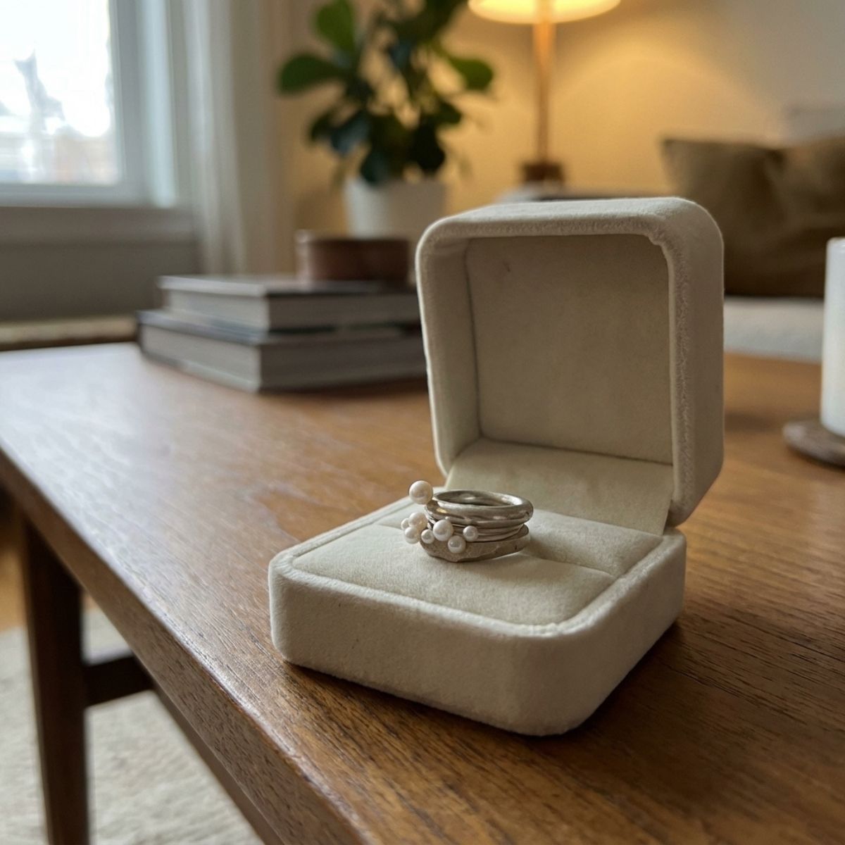 Vintage Silver & Pearl Ring