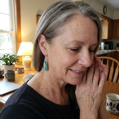 Vintage Natural Stone Dangling Drop Earrings