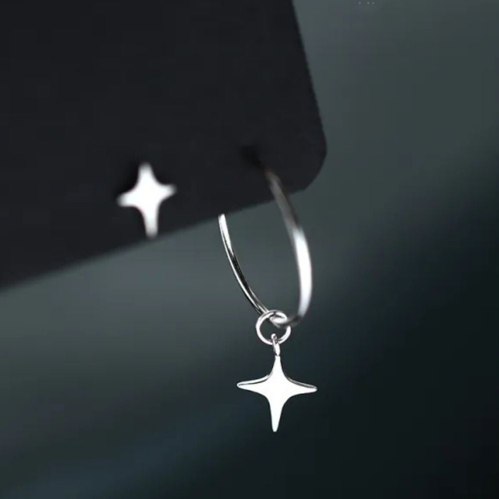 Vintage Asymmetric Star Earrings