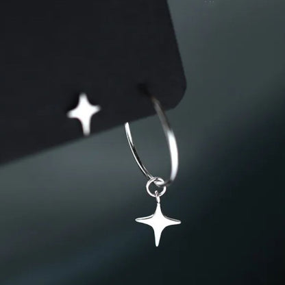 Vintage Asymmetric Star Earrings